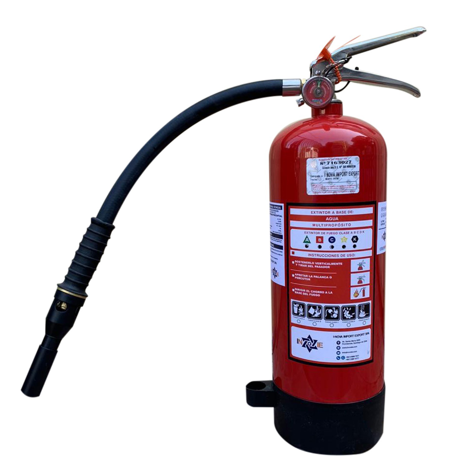 EXTINTOR PROFESIONAL EXPLORA COOPER DE 9L PARA FUEGO ABCDK, DS44